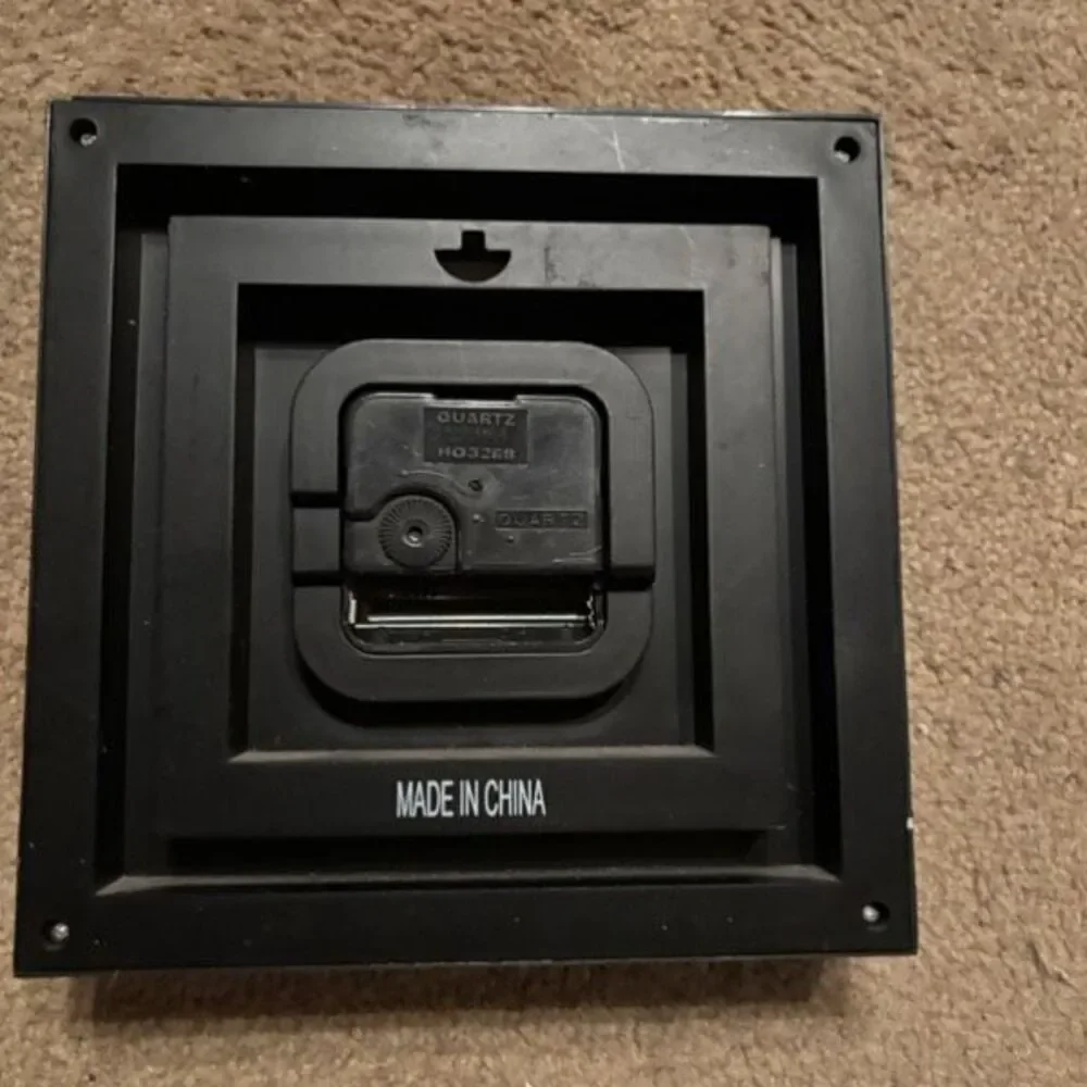 Florida Marlins 7” x 7” Black Framed Clock *Works*
